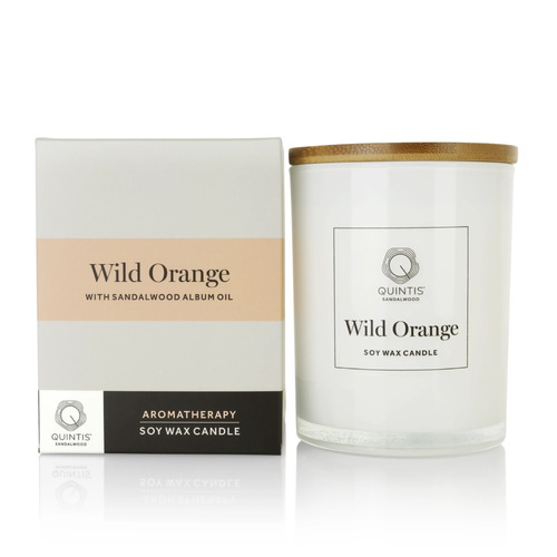 Quintis Candle- Wild Orange & Sandalwood Album Oil